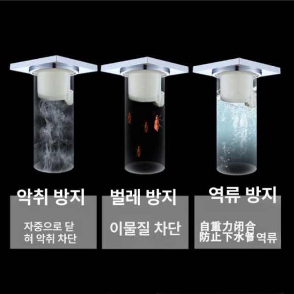 강력막힘방지 세탁기 배수관 커버 역류 방지 주모 바닥 배수구 코어 날파리 차단 하수구 트랩 주모 바닥 배수구 코어 - 상세 이미지 4