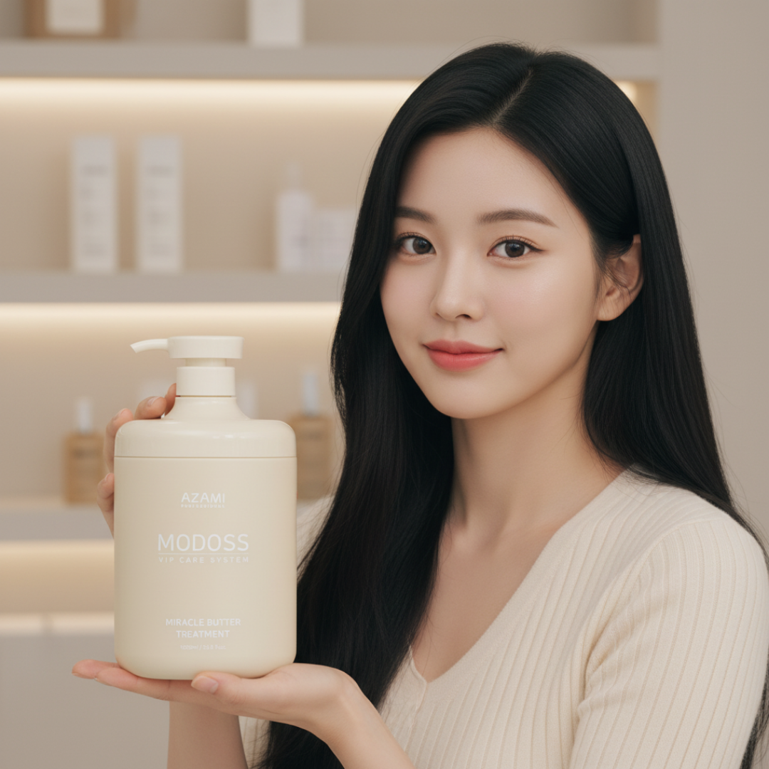 아자미 미라클버터 살롱 워터 헤어 트리트먼트 원스텝 클리닉 손상 모발용, 1L, 1개 제품 이미지