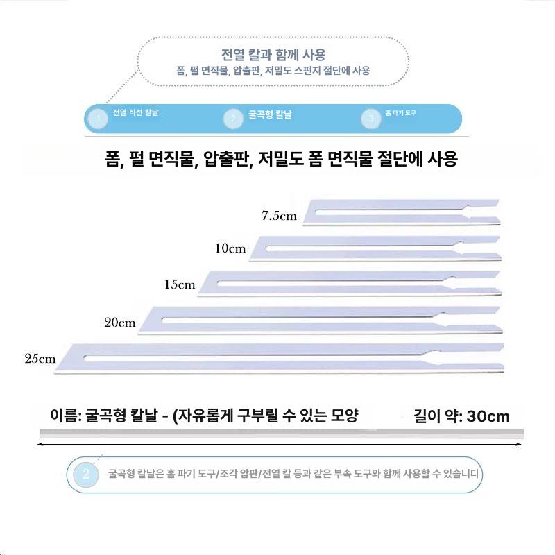 스티로폼 커팅기 절단 포장 열선 스펀지 홈파기 압출 7.5cm 직선 칼날 - 상세 이미지 4