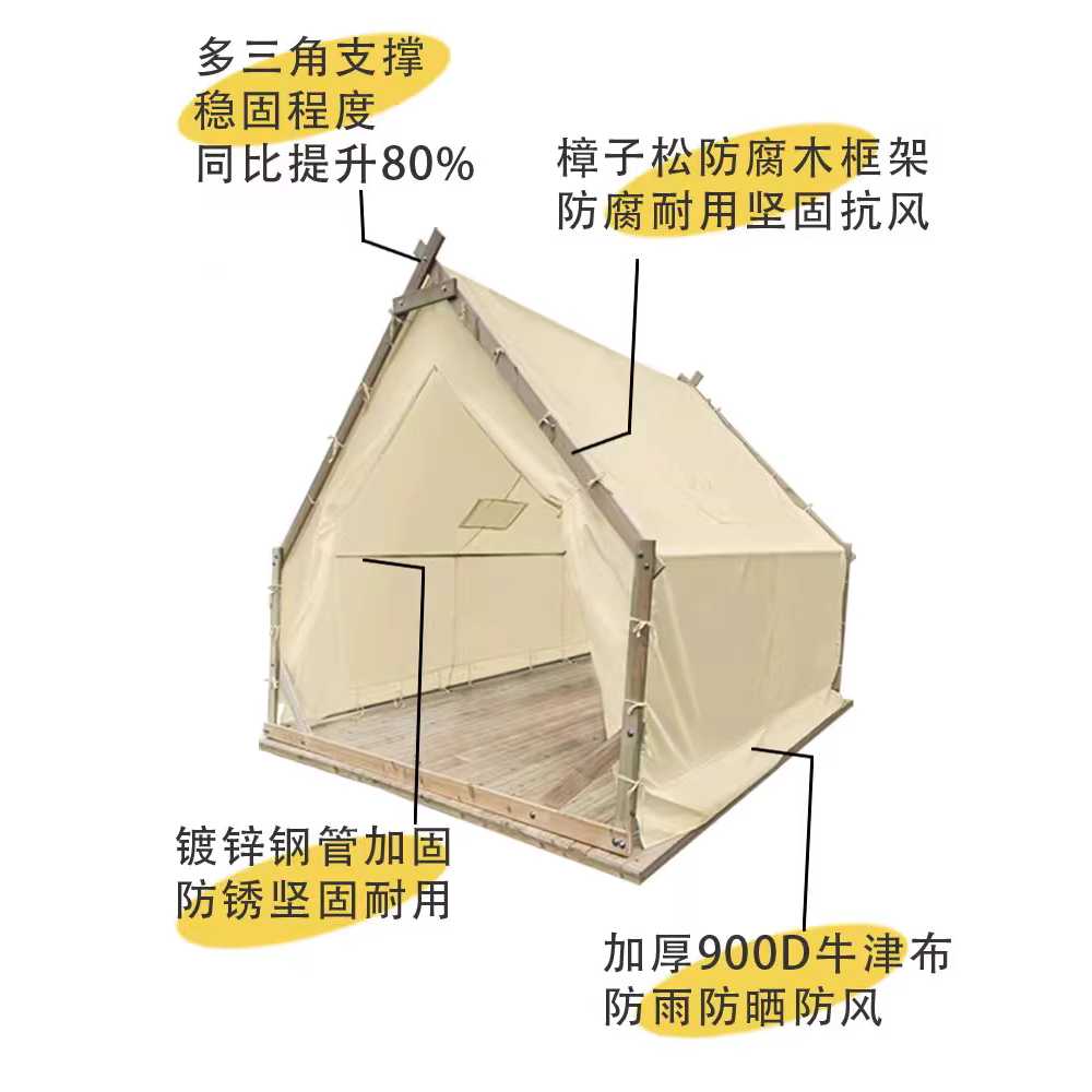 삼각 인디언 텐트 캠핑 야외 용 업소용 바베큐장 천막 2X2 이미지 6