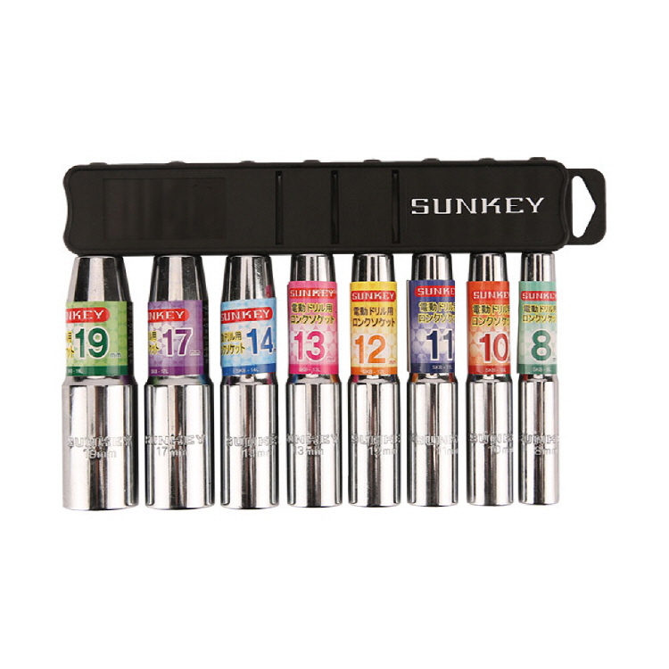 썬키 롱비트소켓 세트 8pcs 8~19mm SKB-8S - 상품 이미지