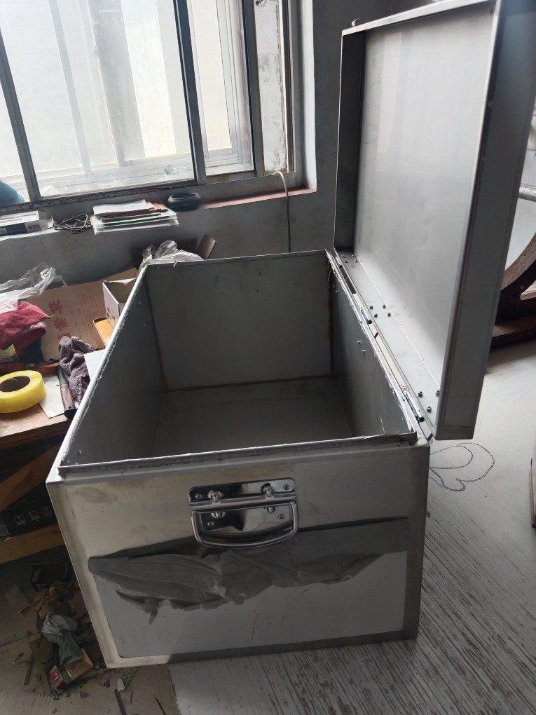 포터적재함 화물 1톤트럭적재함 공구상자 대형 스테인레스 36x26x26 단일 걸이형 양쪽 손잡이 - 상세 이미지 2