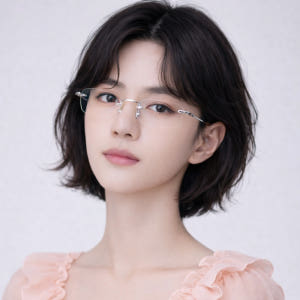긱시크 무테안경 남자 여자 투명 패션 사각 가벼운 티타늄 블루라이트차단안... 솔직 후기 | 실사용자 리뷰 분석 - 상품 이미지 2