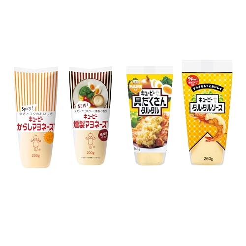 큐피 딥 메뉴 4종 세트 (훈제 마요, 겨자 마요, 타르타르, 건더기 듬뿍 타르타르)