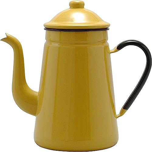 노다호로 커피포트 1.6L 법랑 가스전용 레트로 일본제 기린 카멜