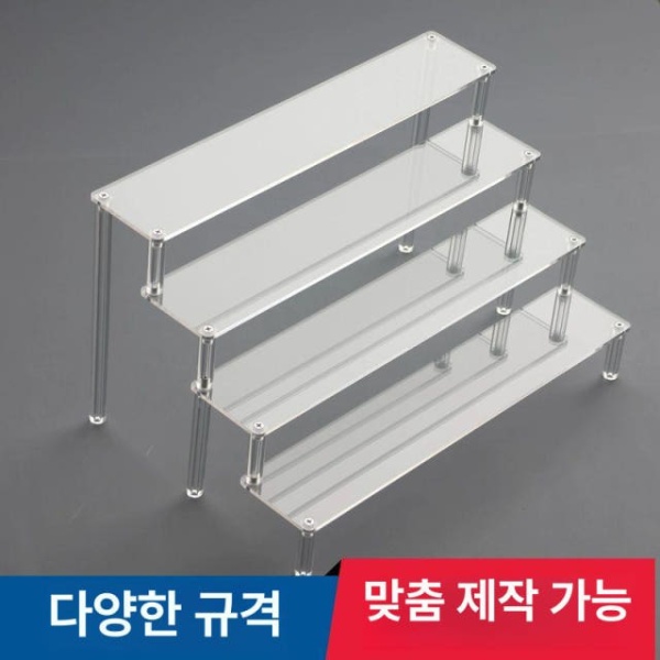 프리미엄 계단형 4단 아크릴 피규어 보관함 디스플레이 거치대 25 x 23.2 20cm 맞춤형 계단 - 상세 이미지 3
