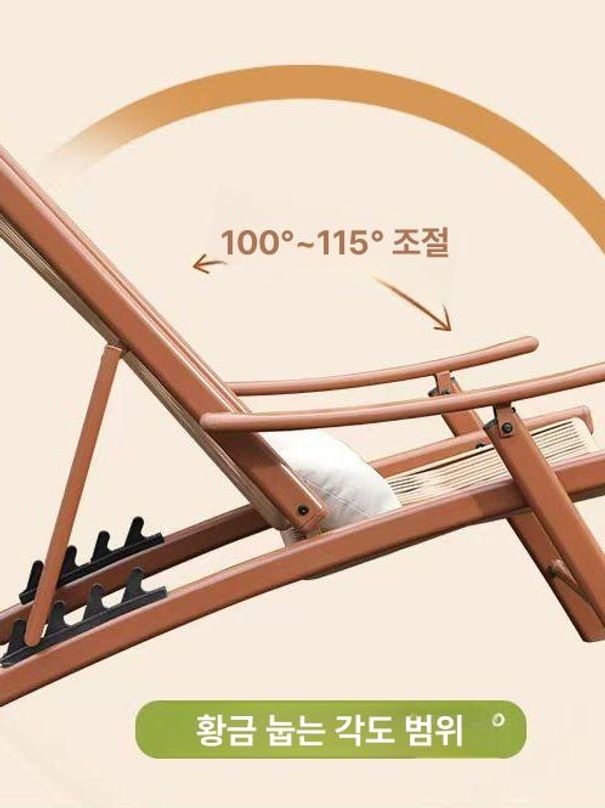 라탄 접이식 썬베드 펜션 리조트 선베드 테라스 야외 브라운 커피 테이블 - 상세 이미지 5