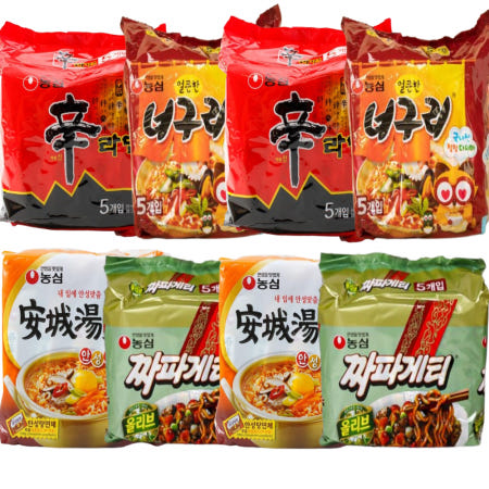 농심 신라면 10입+안성탕면 10입+너구리 10입+짜파게티 10입 (총 40봉)