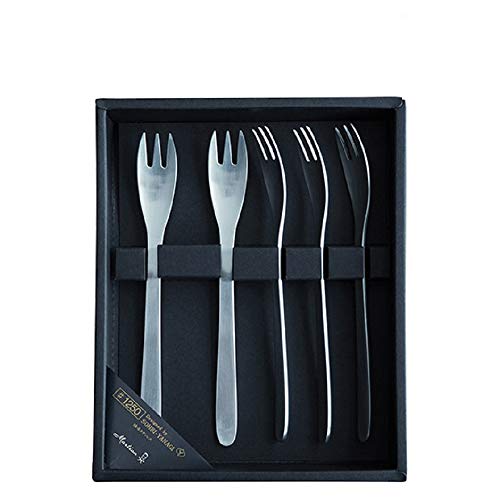 야나기소리 케이크 포크 5종 세트 기프트 박스 포함 커틀러리 츠바메산조 18-8 스테인리스