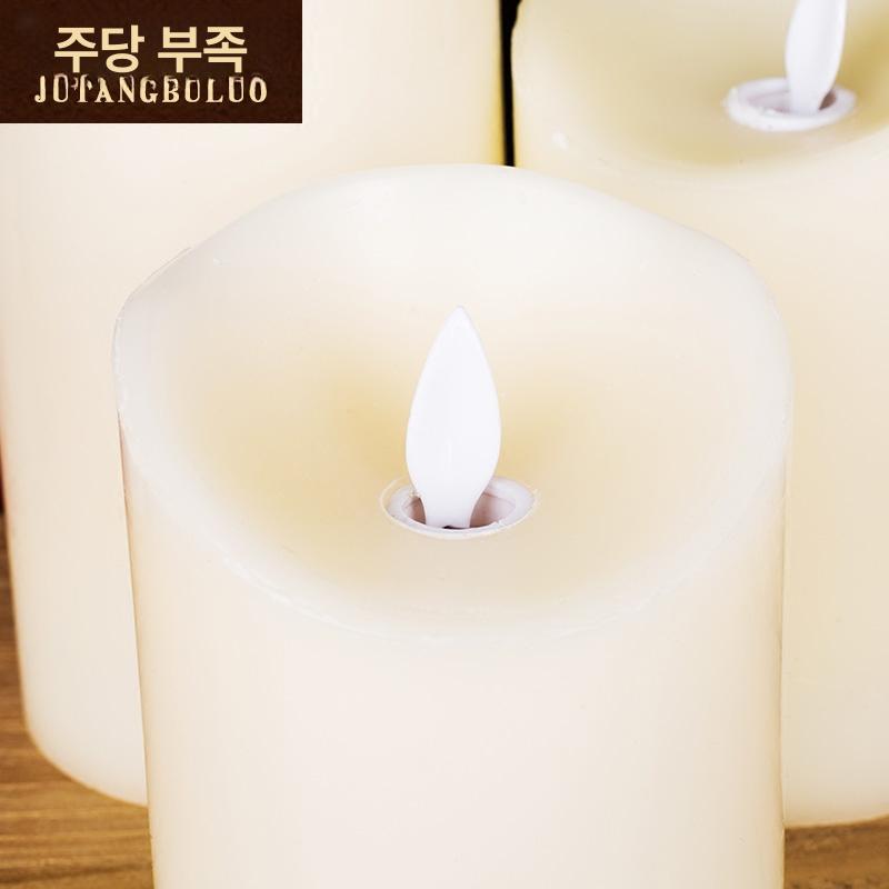 법당초 전자촛불 조명 LED 파라핀 기도초 로맨틱 생일 지름 7.5X10cm;220g - 상세 이미지 3