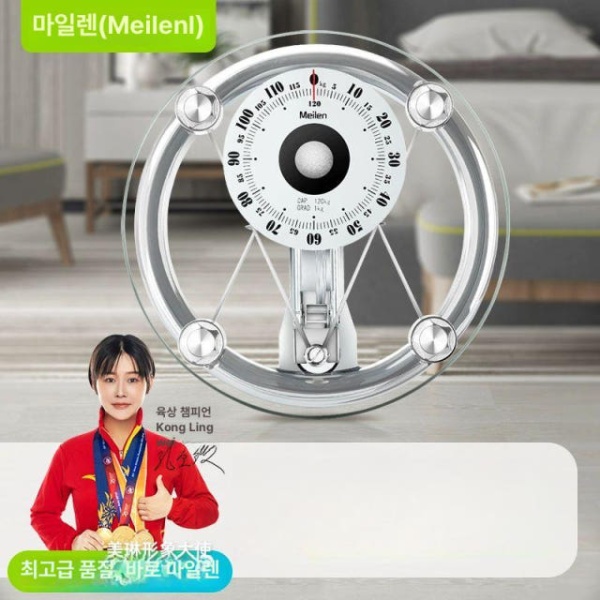프리미엄 투명 유리 저울 초정밀 베이킹 강화 대형 기계식 체중계 몸무게 기계식 투명 기계식 - 상세 이미지 2
