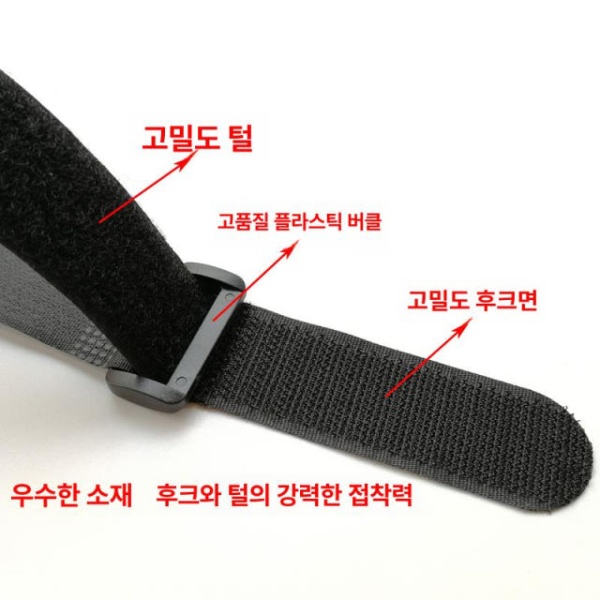 다용도 압축 스트랩 벨트 등산용 고정끈 웨빙 정리용 찍찍이 블랙너비 2.5cm길이 30cm7줄 블랙너비 2.5cm길이 30cm7줄 - 상세 이미지 2