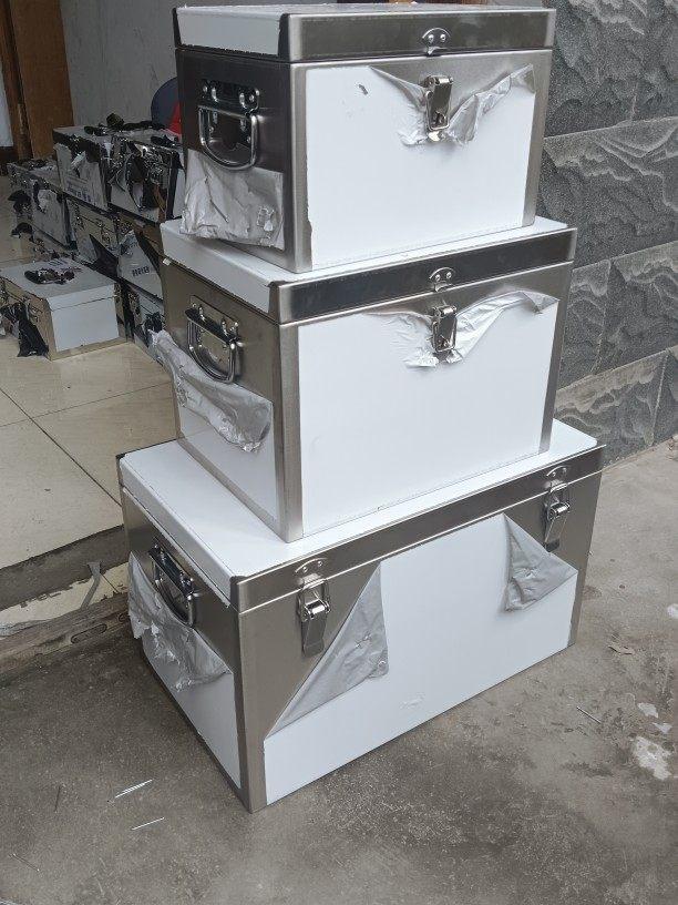 포터적재함 화물 1톤트럭적재함 공구상자 대형 스테인레스 36x26x26 단일 걸이형 양쪽 손잡이 - 상세 이미지 5