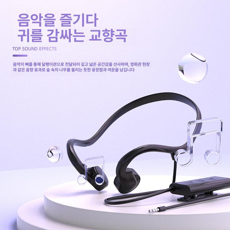 저소음 슬림 C타입 음질부스터 유선이어폰 골전도 블랙 L - 레벨 3 - 상세 이미지 4