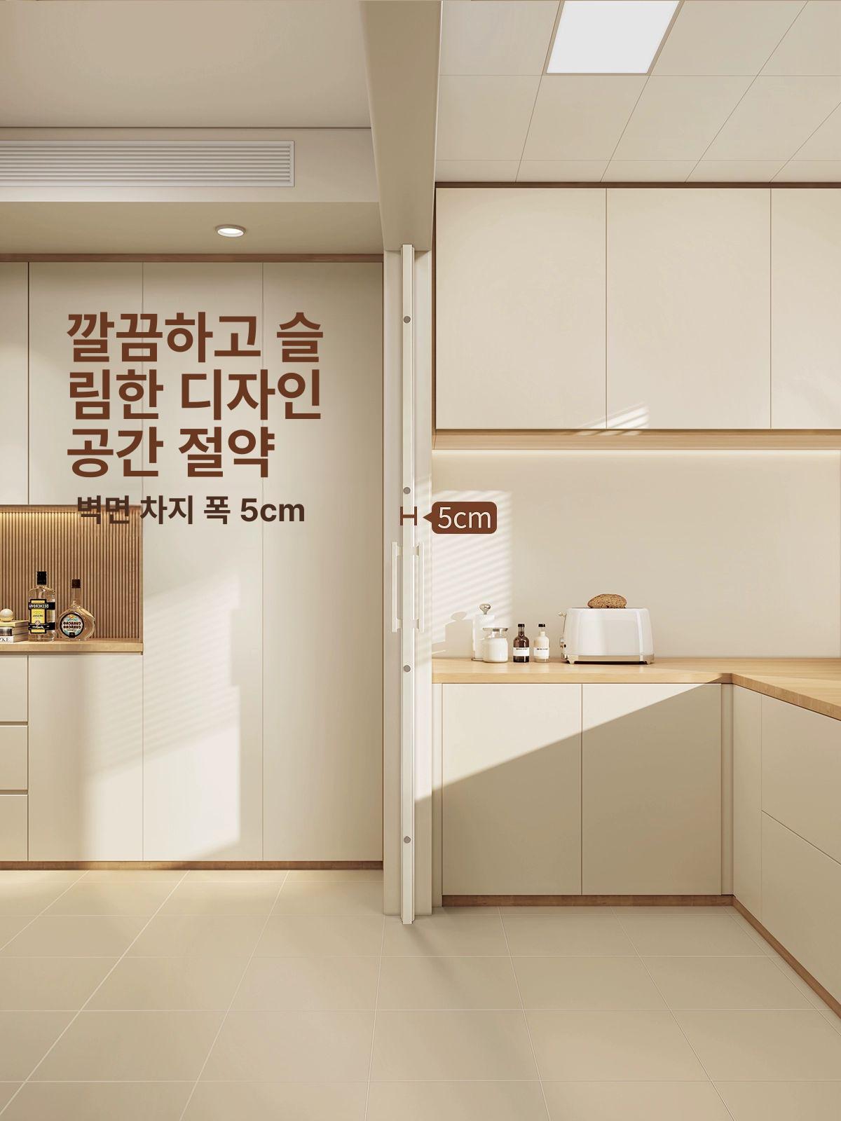 무타공 폴딩도어 중문 접이식 셀프설치 미닫이 간이 간이문 현관문 인테리어 베란다 폴딩 - 상세 이미지 3