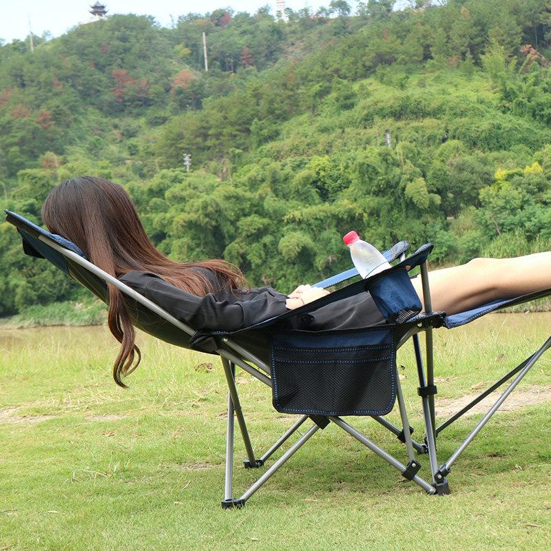 릴렉스 야외 접이식 휴대용의자 차박 낚시 캠핑 초경량 블루 358 길이 메시 - 상세 이미지 3