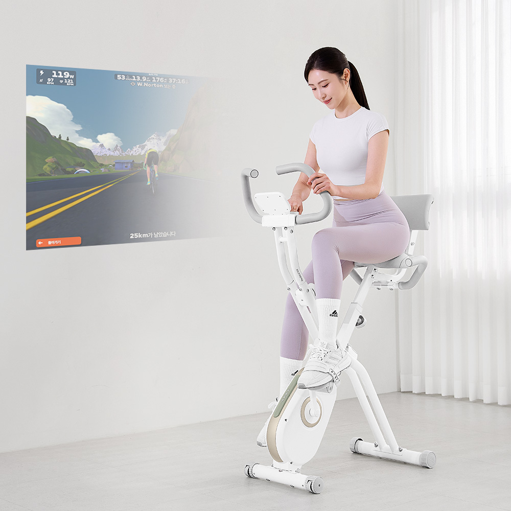 숀리 엑스바이크 E4메타 실내자전거 접이식 바이크 즈위프트 가정용 헬스 사이클 홈트운동기구 이미지 2