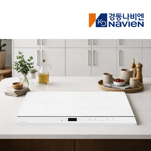 방문설치 나비엔매직 1등급 3구 인덕션 슈퍼플렉스존 전기레인지 ERI 3483 빌트인, 화이트 스노우 제품 이미지