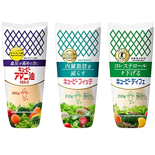 큐피 건강 마요네즈 3종 세트 (아마니유 마요네즈, 피테, 디페)