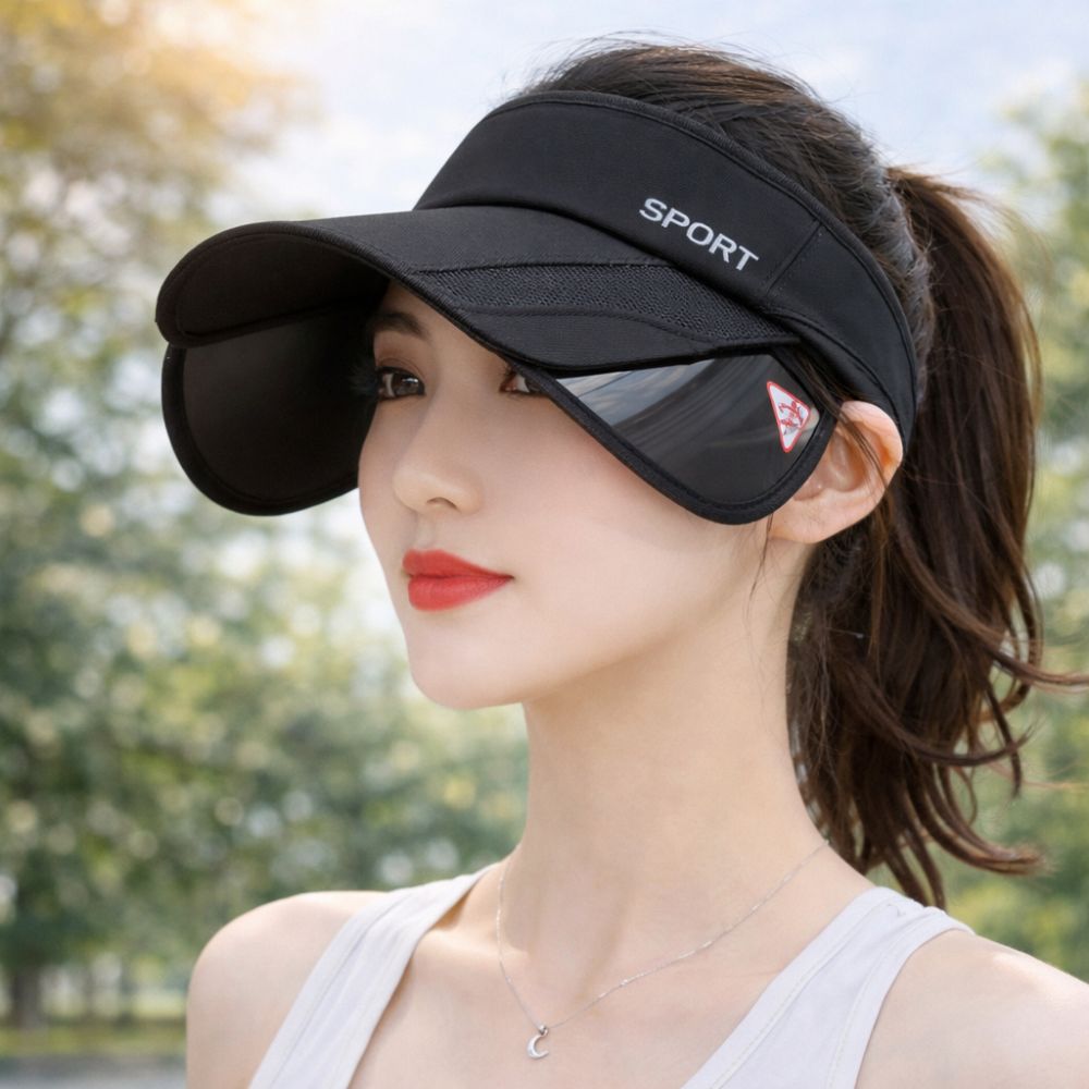 여성챙넓은썬캡 창넓은캡모자 햇빛가리는 걷기용 마라톤 이미지 7