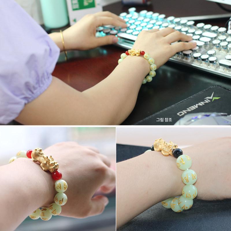 야명주 야광 염주 천연 팔찌 불교 절 용품 10mm 18개 추천 우아한 여성용 25mm - 상세 이미지 5