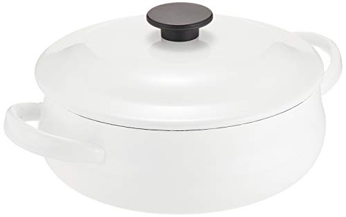 노다호로 캐세롤 25cm 얕은형 법랑 가스IH대응 양손냄비 보온력 일본제 루크