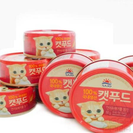 포다랑 사조 로하이 캣푸드 연어 헤어볼90g 냥이간식 길냥이캔