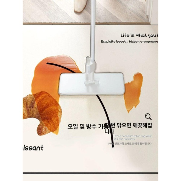 프리미엄 주방 PVC 매트 베란다 다용도 북유럽 더블헤링본 현관 스트로베리 크림 컵 더블 스트립 45 x 75+45 120cm 스트로베리 크림 컵 싱글 스트립 45 x 75cm - 상세 이미지 5