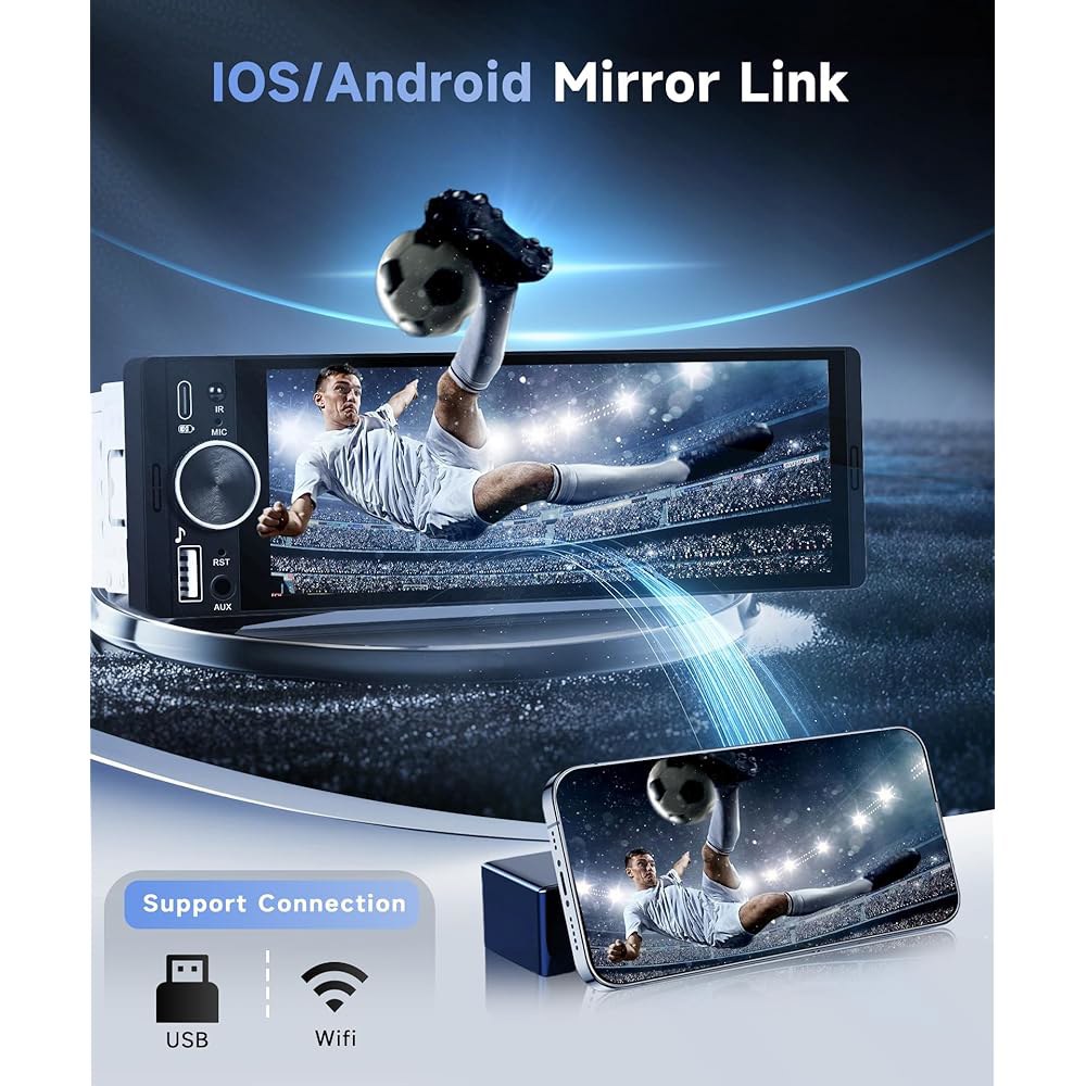 1 Din 자동차 스테레오 6.28인치 터치 MP5 스크린 HD 5.1 Inch - 상세 이미지 3