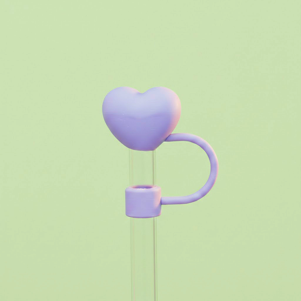 호환 텀블러 빨대 마개 스탠리 커버 텀꾸 스타벅스 캡 하트모양 민트 (10mm), 1개입 - 상세 이미지 3