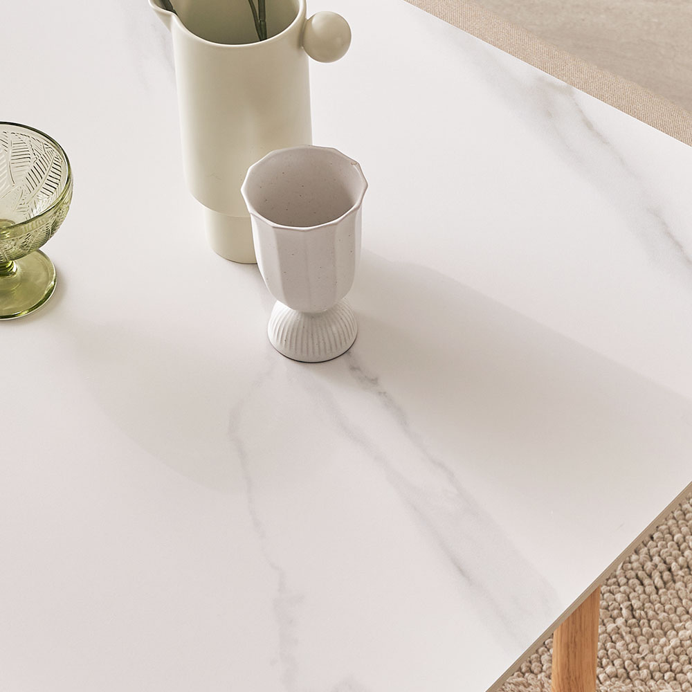 장인가구 칸토르모노 원목 패브릭 2인 낮은 식탁 벤치 의자 등받이