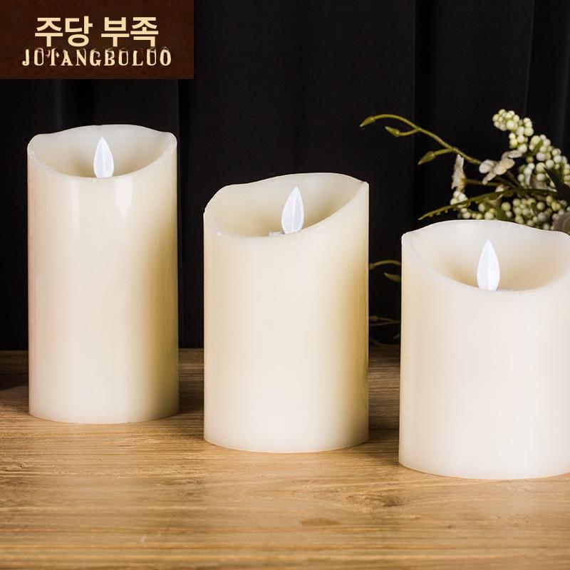 법당초 전자촛불 조명 LED 파라핀 기도초 로맨틱 생일 지름 7.5X10cm;220g - 상세 이미지 2