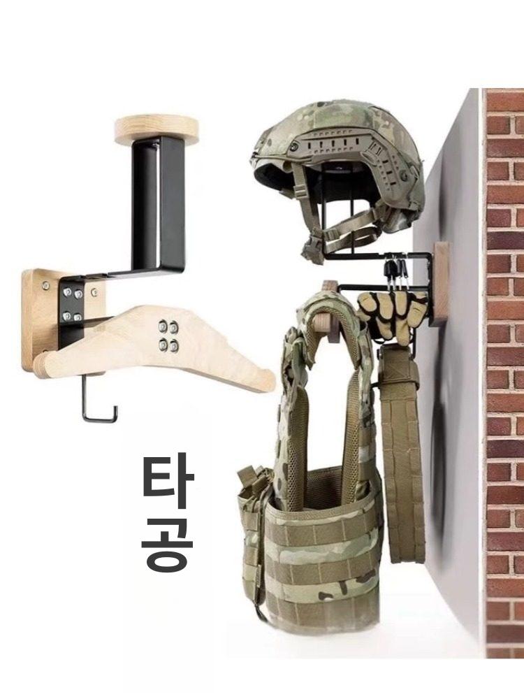 헬멧보관 오토바이 벽걸이 거치대 전술조끼 방탄복 헬멧 보관 행거 벽걸이형 걸이 진열대 매장 디스플레이 - 상세 이미지 2