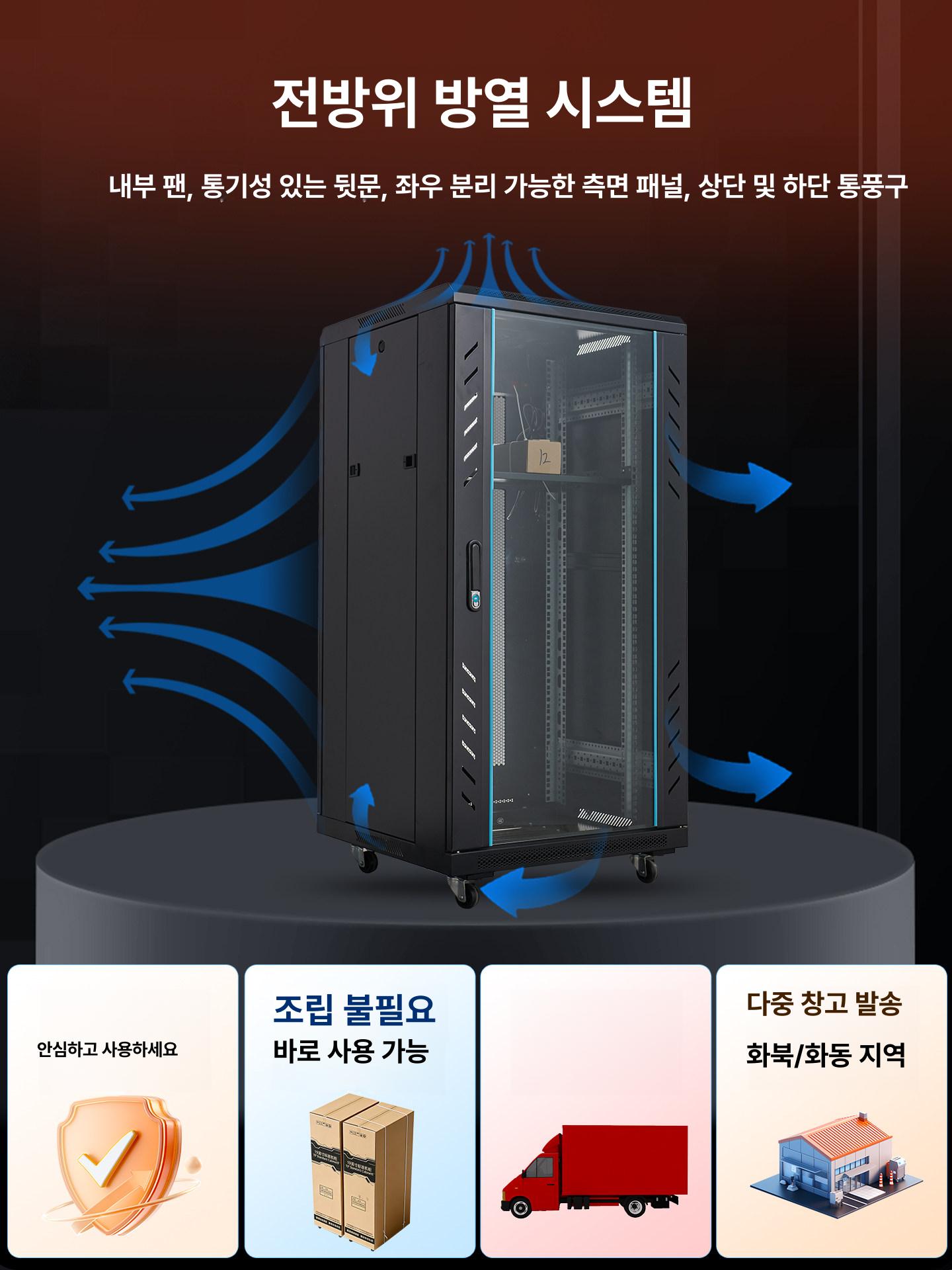 통신렉 허브 공유기 전산실 호스팅 서버랙 캐비넷 벽걸이형 허브랙 블랭크 전산랙 단자함 - 상세 이미지 2