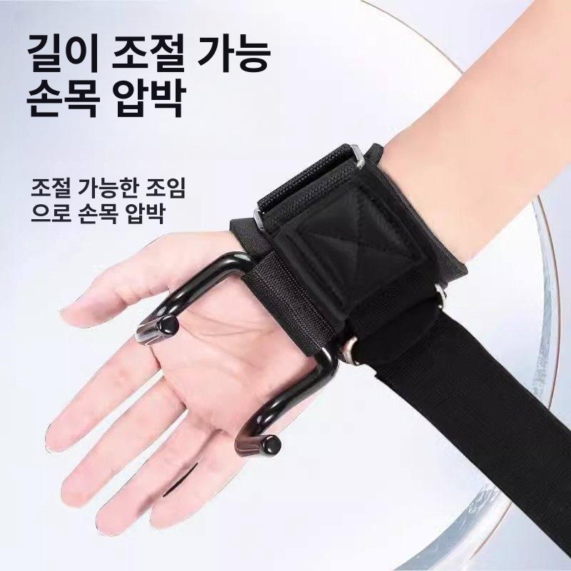 웨이트 보조 헬스 리프팅 후크 운동기구 철봉 스트랩 2개 세트 - 상세 이미지 5