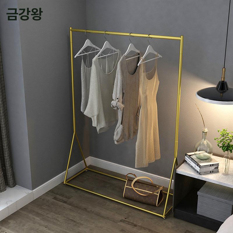 스탠드 옷걸이 플로어 가정용 침실 유럽풍 에 코너 은 [행거] 길이 120x높이 160cm - 상세 이미지 5