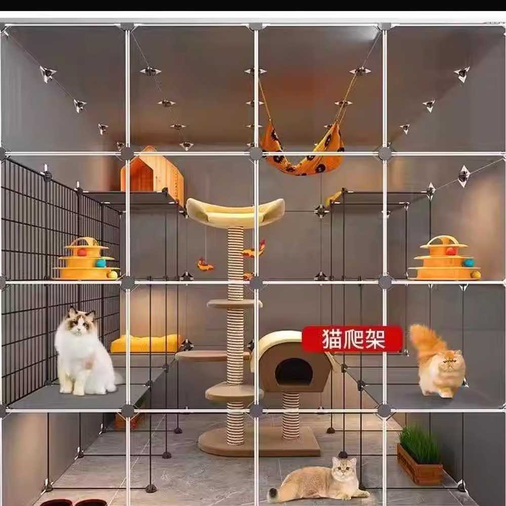 고양이 빌라 호텔 하우스 케이지 아파트 프레임 대형 기본형 111x39x111cm - 상세 이미지 3
