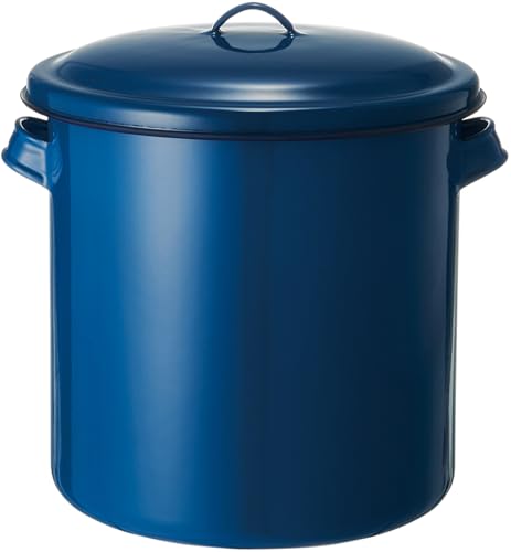 노다호로 법랑 탱크 뚜껑 손잡이형 27cm 블루