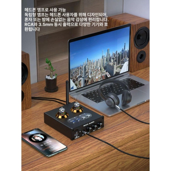 프리미엄 이동식 블루투스 카페용 올인원 매장용 야외용 진공관 T1plus 5725 T1plus 프리앰프 5725 - 상세 이미지 5