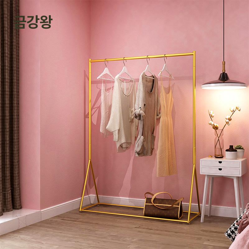 스탠드 옷걸이 플로어 가정용 침실 유럽풍 에 코너 은 [행거] 길이 120x높이 160cm - 상세 이미지 4