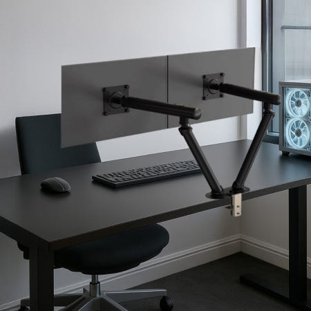 듀얼 모니터암 36인치 벽면밀착 거치대 밀착형 컴퓨터 지지대 게이밍