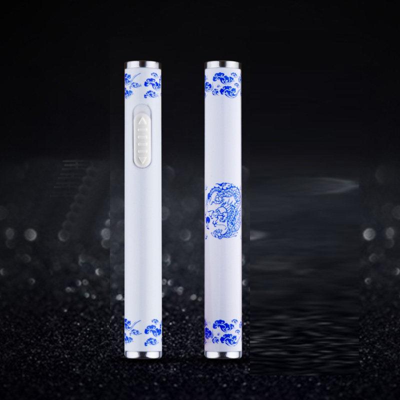 USB 충전식 방풍 디자인 슬림 휴대용 전기라이터 골드 기본 사이즈 설명 - 상세 이미지 5