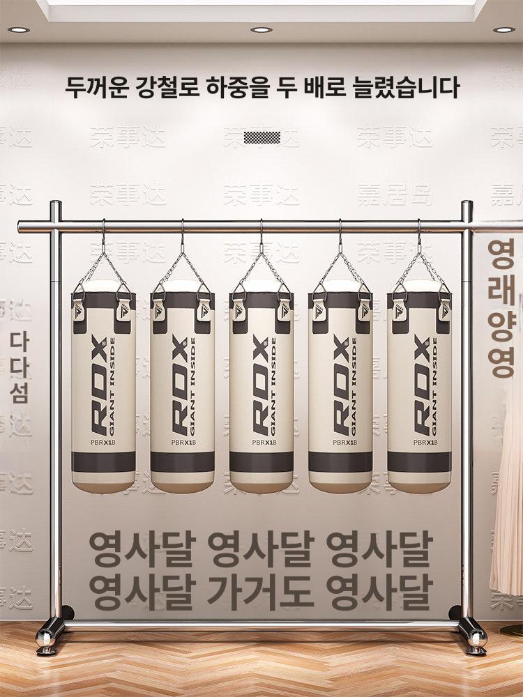 스텐 철제 매장 파이프 옷가게 옷걸이 행거 스탠드 길이 120 높이 150cm 직각 옷걸이봉 - 상세 이미지 3