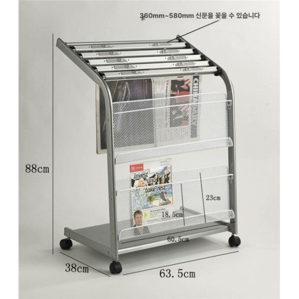 프리미엄 신문 거치대 카달로그 진열대 가방랙 매거진 메거진랙 105 3-777 - 상세 이미지 5