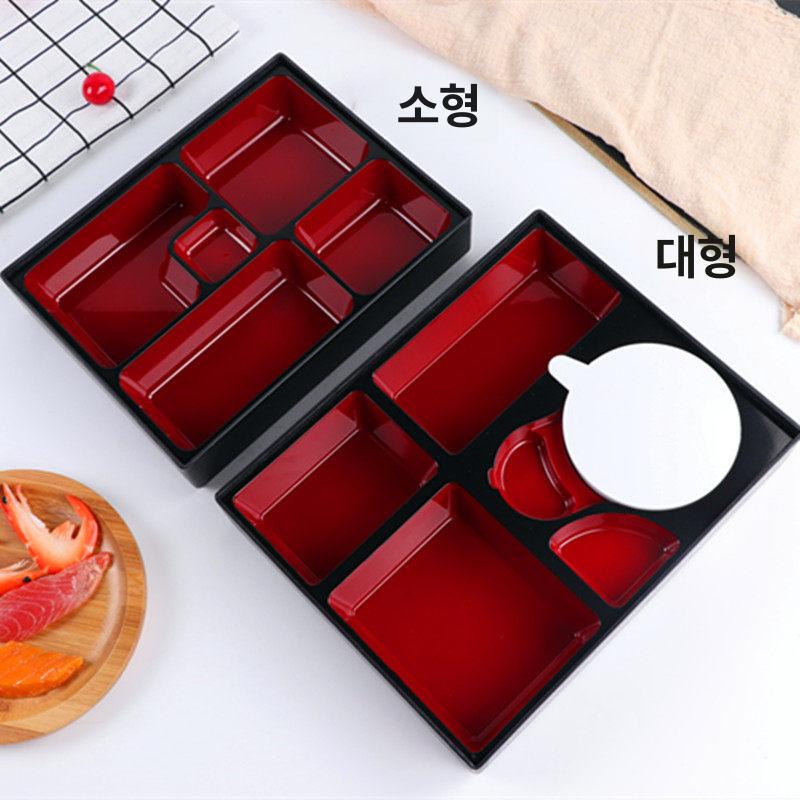 일본찬합 피크닉 벤또 소풍 일본도시락통 감성 직장인 큰 우드 패턴 도시락통 그릇없음 - 상세 이미지 4