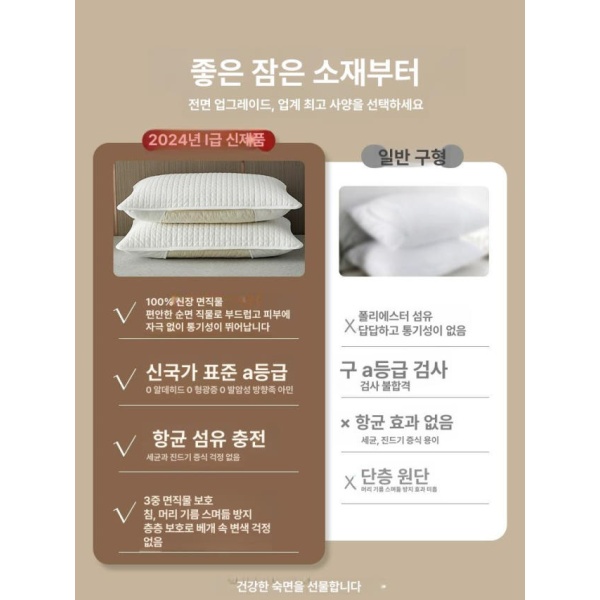 프리미엄 방수 커버 침실용 지퍼 닫힘 얼룩 보호 기능 봉투형 화이트 단품 48cmX74cm 화이트 단품 48cmX74cm - 상세 이미지 3