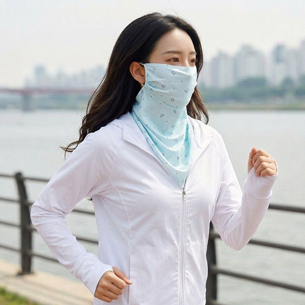 골프 자전거 등산 냉감 안면 햇빛 자외선 차단 스포츠 기미 방지 마스크 얼굴 햇빛 가리개 - 상세 이미지 4
