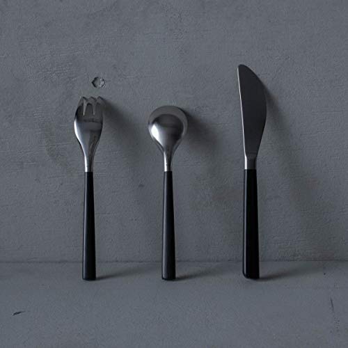 야나기소리 커틀러리 츠바메산조 스테인리스제 흑색 손잡이 무광