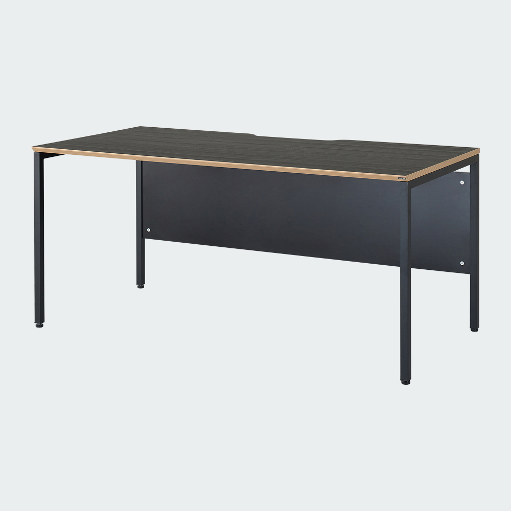 오피스테일 뮤보 D800 사무용책상 1200x800mm, 우드블랙/블랙다리 - 상품 이미지