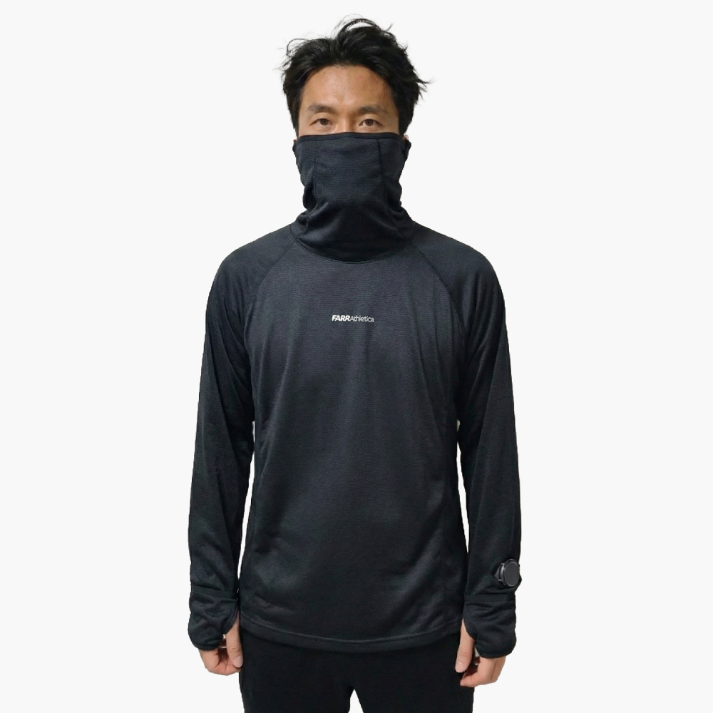 FARR 써모 바라클라바 후디 러닝 와치홀 검정 테크니컬 등산 핑거홀 베이스레이어 후드티 - 상세 이미지 4